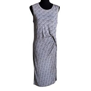 Michael Kors Women's Medium Sleeveless Paisley Draped Dress